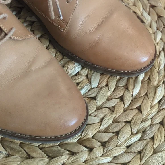 Vionic Weslyn Tan Leather Oxfords Lace-Up Loafers - Picture 5 of 10